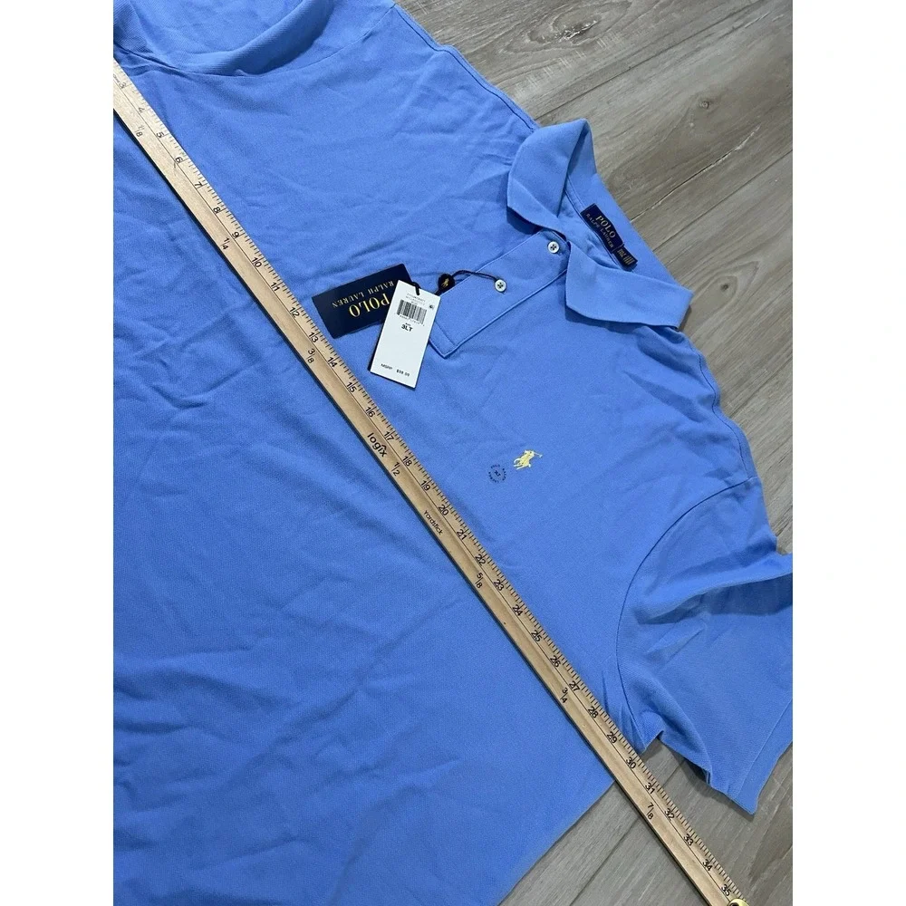 polo ralph lauren men 3XLT Cotton Mesh Polo In Blue